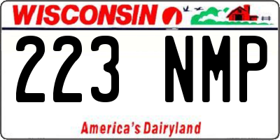WI license plate 223NMP