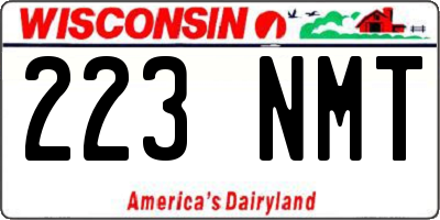 WI license plate 223NMT