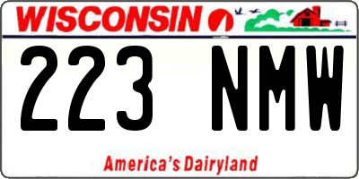 WI license plate 223NMW