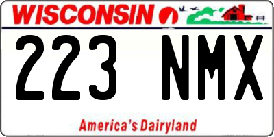 WI license plate 223NMX