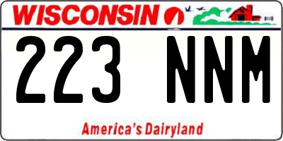 WI license plate 223NNM
