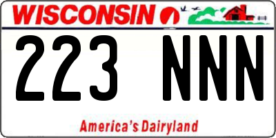 WI license plate 223NNN