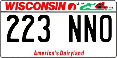 WI license plate 223NNO