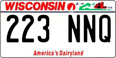 WI license plate 223NNQ