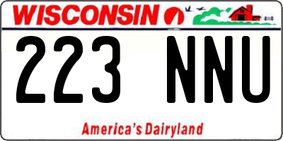 WI license plate 223NNU