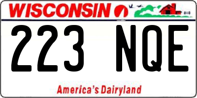 WI license plate 223NQE