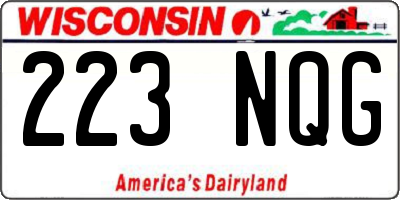 WI license plate 223NQG