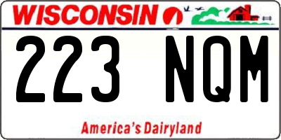 WI license plate 223NQM