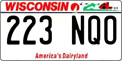 WI license plate 223NQO