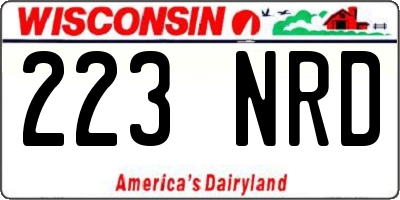 WI license plate 223NRD