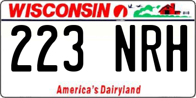 WI license plate 223NRH