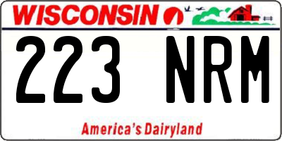 WI license plate 223NRM