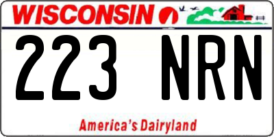 WI license plate 223NRN