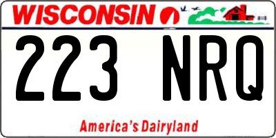 WI license plate 223NRQ