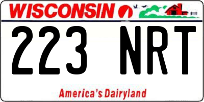 WI license plate 223NRT