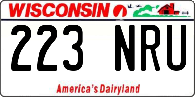 WI license plate 223NRU