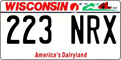 WI license plate 223NRX