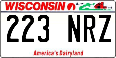 WI license plate 223NRZ