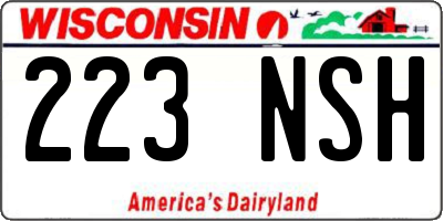WI license plate 223NSH