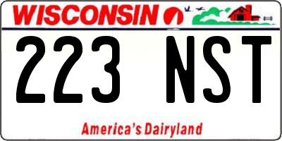 WI license plate 223NST