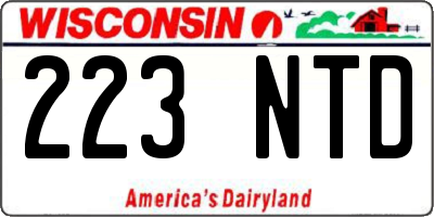 WI license plate 223NTD