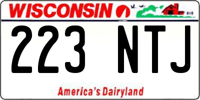 WI license plate 223NTJ