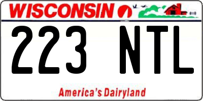 WI license plate 223NTL