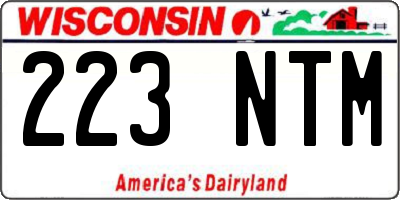 WI license plate 223NTM