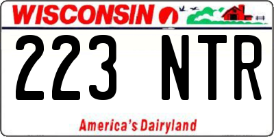 WI license plate 223NTR