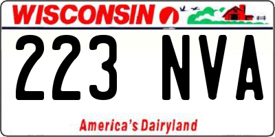 WI license plate 223NVA