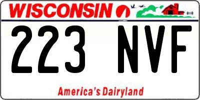 WI license plate 223NVF