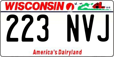 WI license plate 223NVJ