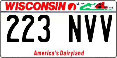 WI license plate 223NVV