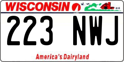 WI license plate 223NWJ