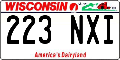 WI license plate 223NXI