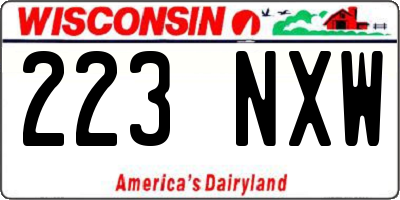 WI license plate 223NXW