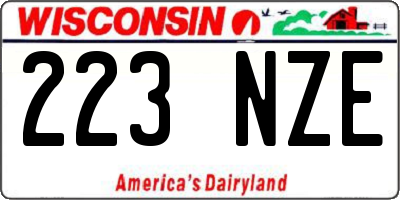 WI license plate 223NZE