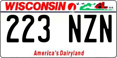 WI license plate 223NZN
