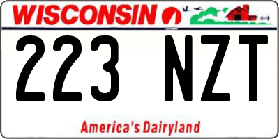 WI license plate 223NZT