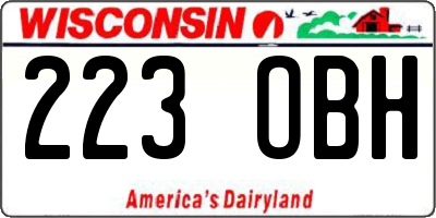 WI license plate 223OBH