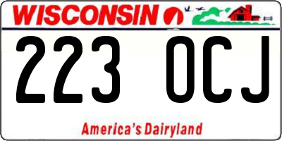 WI license plate 223OCJ