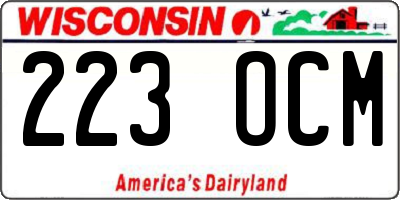 WI license plate 223OCM