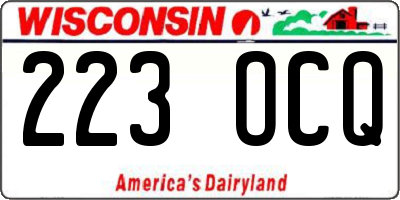 WI license plate 223OCQ