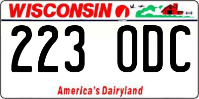 WI license plate 223ODC