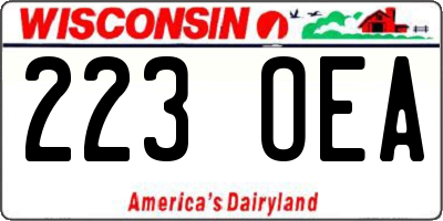 WI license plate 223OEA