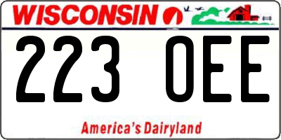 WI license plate 223OEE