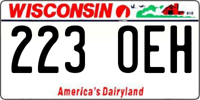 WI license plate 223OEH