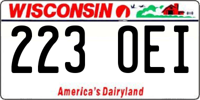 WI license plate 223OEI