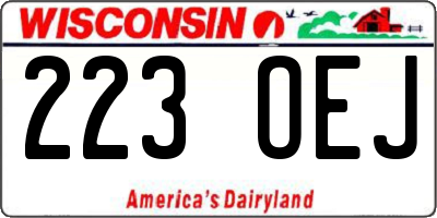 WI license plate 223OEJ