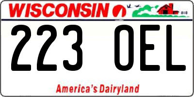 WI license plate 223OEL